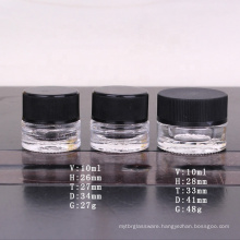 Customized 10g clear glass cream cosmetic jars with safe lid